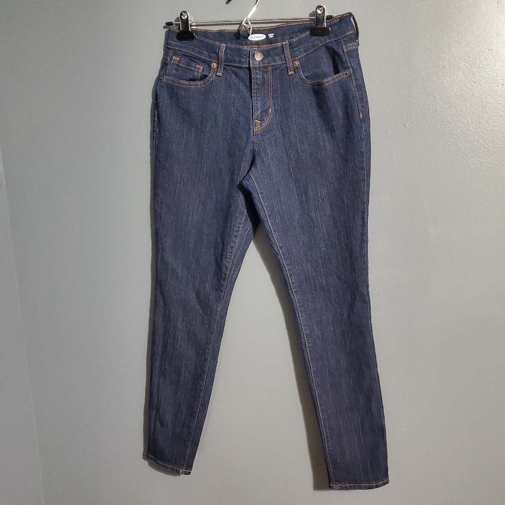 Old Navy Womens Curvy Skinny Jeans Dark Wash Size 4 Short